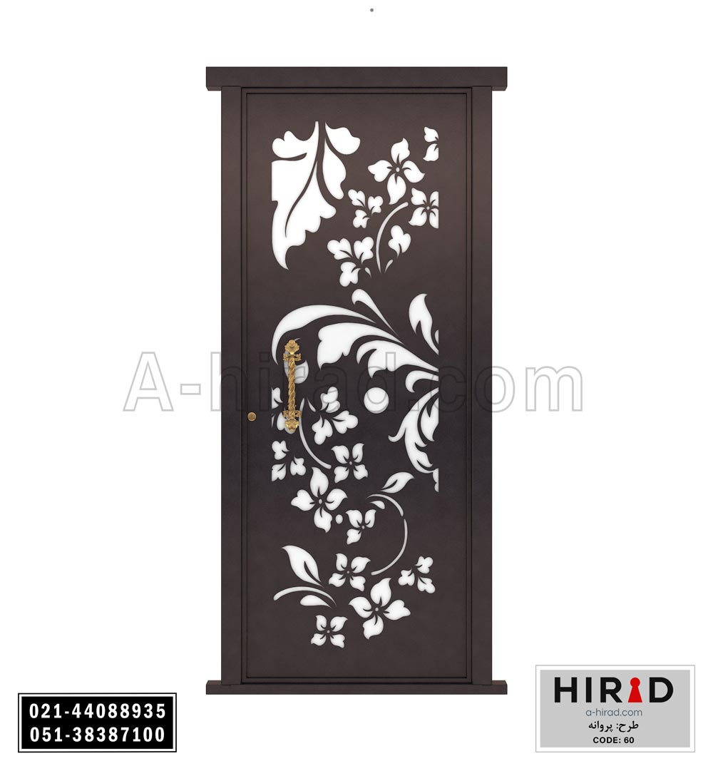 درب فلزی لیزری تک لنگه هیراد کد 1060 عرض 108 ارتفاع 223 